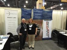 Owen and Tamara at Bryant stand at Expo